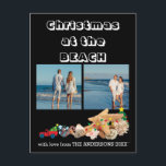 Custom Beach 🎄 Christmas Seashells Collage Feiertagspostkarte<br><div class="desc">Wir sehen Sie am Meer, Sie rampkallions... Weihnachten Beach Seashells Collection Foto Collage wird Ihre Feriensaison fröhlich und hell machen. Custom Beach 🎄 Weihnachten Seashells Collage Foto Collage Holiday Design Feiern Sie den Zauber der Ferien mit einer Drehung an der Küste! 🎄 🏖️ Diese individuell gestaltete Weihnachtskarte mit Strandmotiv besticht...</div>