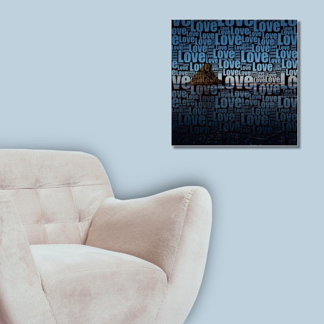 Custom Beach Foto Typografie Liebe Poster (Custom Beach Photo Typography Love Poster, Vacation Collage)