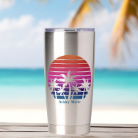 Custom Beach Girl Niedlich Tropical Palm Tree