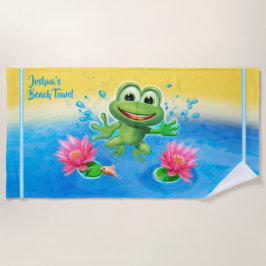 Custom Beach Handtuch Leapfrog spritzen für ihn.