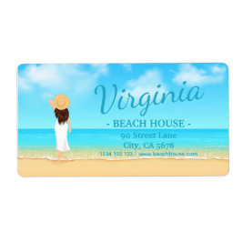Custom Beach House Address Label