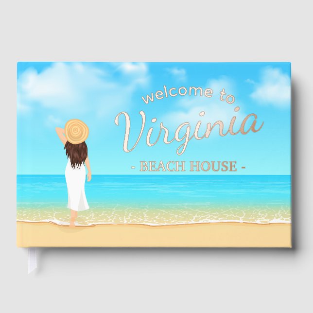 Custom Beach House Gästebuch (Vorderseite)