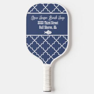 Custom Beach House Navy & White Muster Pickleball Pickleball Schläger