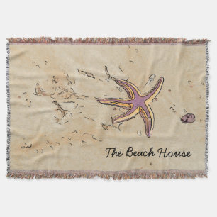 Custom Beach House Starfish Design Decke