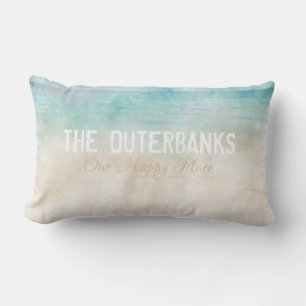 Custom BEACH NAME Sand Water Souvenir Keepake Lendenkissen