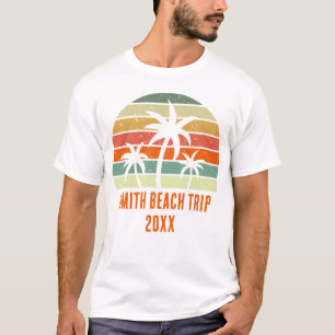 Custom Beach Palm Tree Vacation Trip T-Shirt