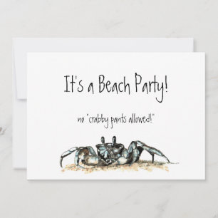 Custom Beach Party Invitation pas de pantalon de c