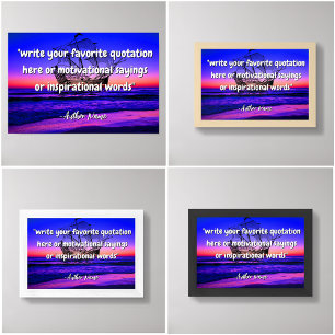 Custom Beach Quotes / Erstellen Sie Ihr eigenes An Poster