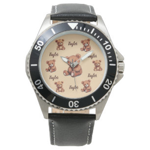Custom Bear Watch, Geschenk für Babydusche Armbanduhr