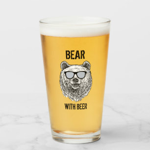 Custom BEAR with BIER Men Funny Gag Geschenk für I Glas