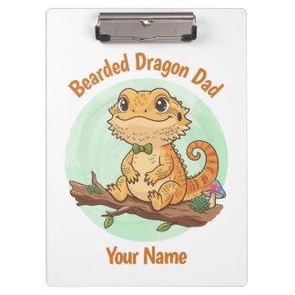 Custom Bearded Dragon Dad Clipboard Klemmbrett