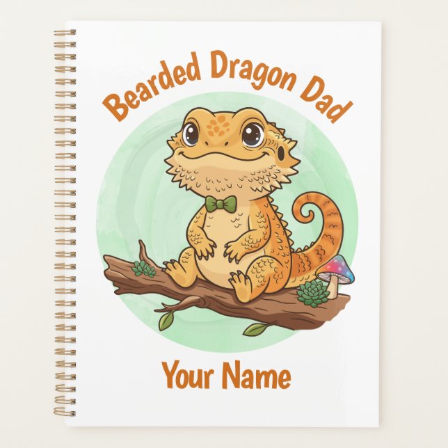 Custom Bearded Dragon Dad Planner Planer (Vorderseite)
