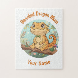 Custom Bearded Dragon Mom Jigsaw Puzzle