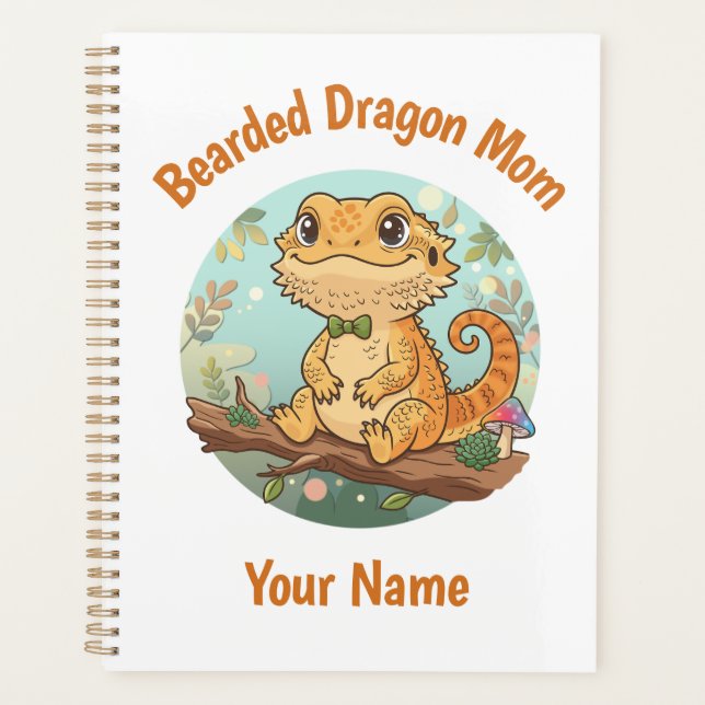 Custom Bearded Dragon Mom Planner Planer (Vorderseite)