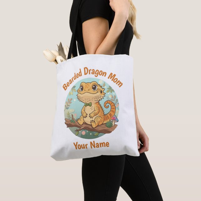 Custom Bearded Dragon Mom Tote Bag Tasche (Von Nahem)