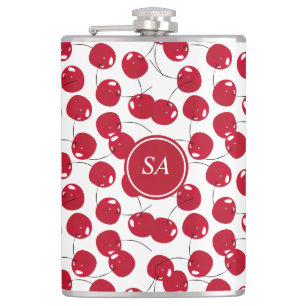 Custom Beautiful Fresh Red Cherry Muster Flask Flachmann