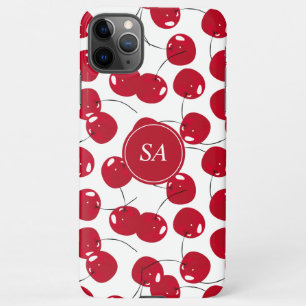 Custom Beautiful Fresh Red Cherry Muster iPhone 11Pro Max Hülle