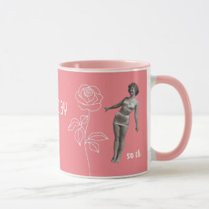 Custom Beautiful Pinky 50. Geburtstag bewundernswe Tasse