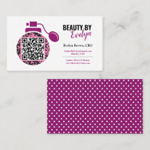 Custom Beauty Salon Business Cards | QR-Code