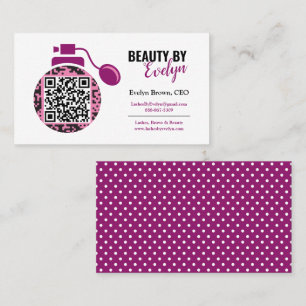 Custom Beauty Salon Business Cards QR-Code Visitenkarte
