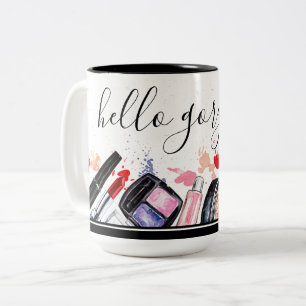Custom Beauty Salon Kosmetik Makeup Brushes Motif Zweifarbige Tasse