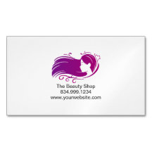Custom Beauty Salon Magnetic Business Card