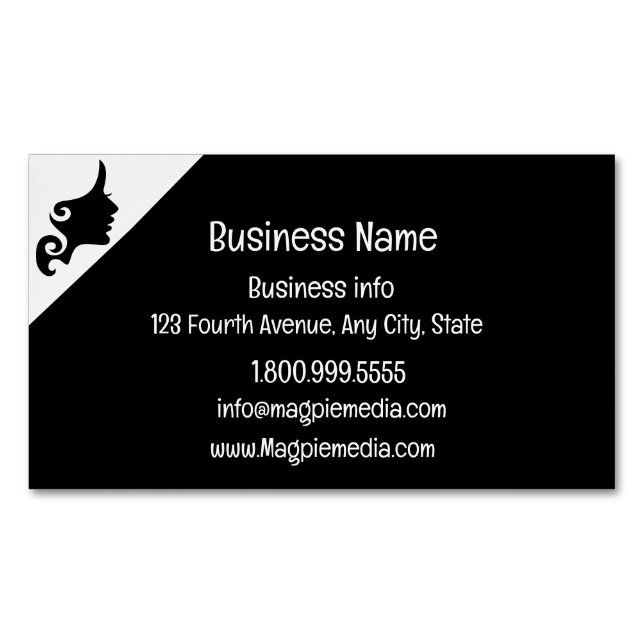 Custom Beauty Stylist Esthetician Business Card Magnetische Visitenkarte (Vorderseite)