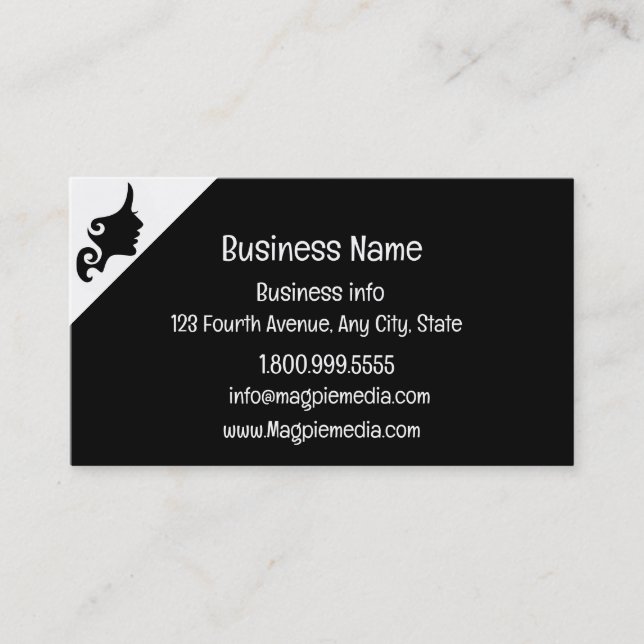 Custom Beauty Stylist Esthetician Business Card Visitenkarte (Vorderseite)