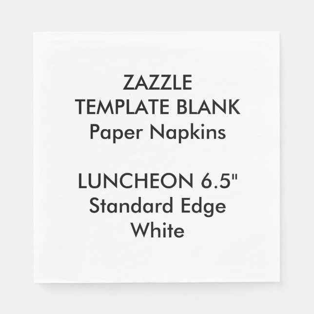 Custom Bedruckt Large WHITE Luncheon Papier Napkin Serviette (Vorderseite)