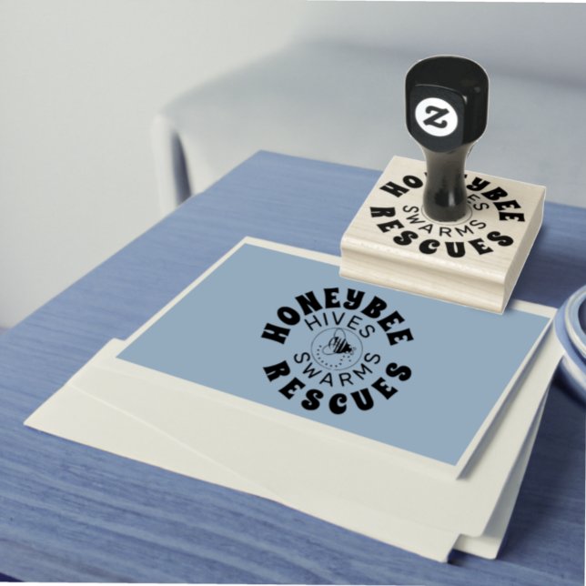 Custom BEE RESCUE 2 Logo Briefmarke Gummi  Gummistempel (Von Creator hochgeladen)