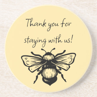 Custom Bee Untersetzer Sandstone Untersetzer