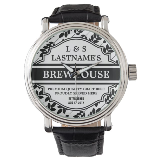 Custom Beer Brewery Armbanduhr (Vorderseite)