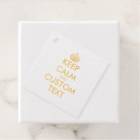 Custom Behalt Calm meme gold Foil Favor Tags