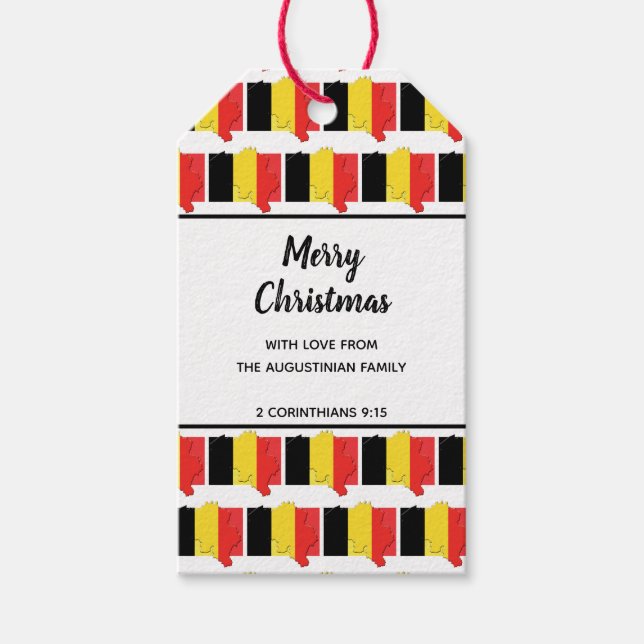 Custom BELGIUM Flag Geschenktasten Geschenkanhänger (Vorderseite)