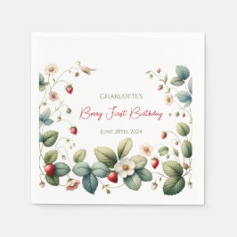 Custom Berry First Geburtstag Serviette