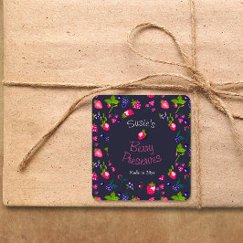 Custom ・ Berry reserviert DIY Canning Quadratischer Aufkleber