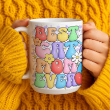 Custom Best Cat Mama je Personalisiert Coffee Tass