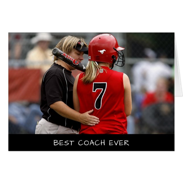 Custom Best Coach je Foto Vielen Dank (Vorderseite (Horizontal))