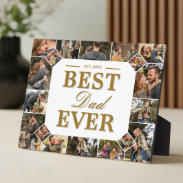 Custom Best Dad Ever Family Photo Collage Keepsake Fotoplatte