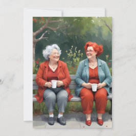 Custom Best Friend Miss You Older Ladys Card Ankündigung