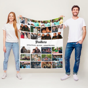 Custom Best Friends Forever Brothers Foto Collage Fleecedecke