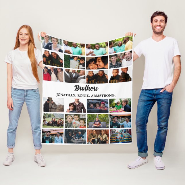 Custom Best Friends Forever Brothers Foto Collage Fleecedecke (Beispiel)