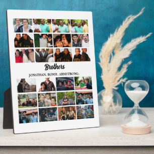 Custom Best Friends Forever Brothers Foto Collage Fotoplatte
