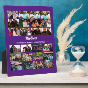 Custom Best Friends Forever Brothers Foto Collage Fotoplatte