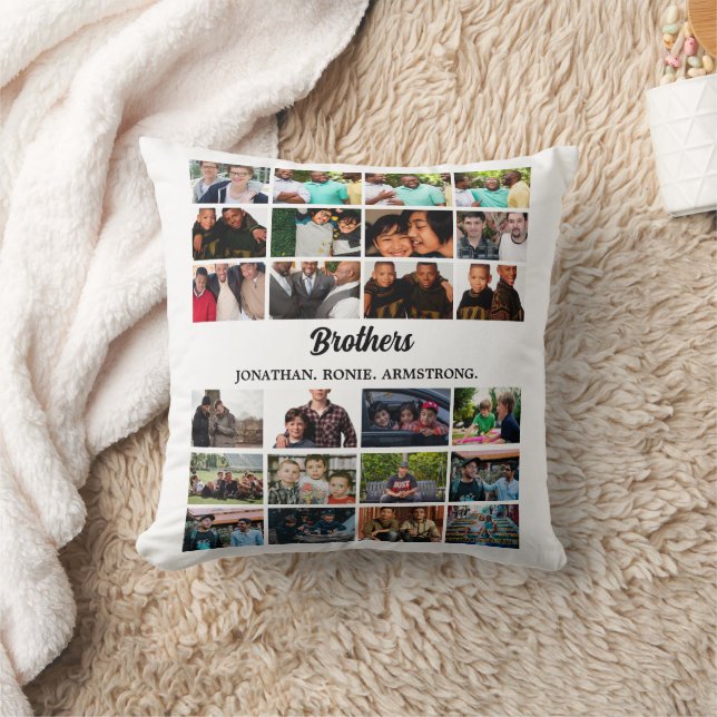 Custom Best Friends Forever Brothers Foto Collage Kissen (Decke)