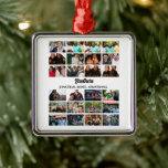 Custom Best Friends Forever Brothers Foto Collage Ornament Aus Metall<br><div class="desc">Personalisiert Best Friends Forever Brothers 24 Foto Collage. Anpassen dieser Designvorlage mit 24 eindeutigen Fotos und Namen</div>
