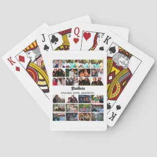 Custom Best Friends Forever Brothers Foto Collage Spielkarten