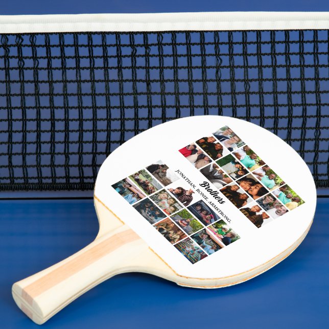 Custom Best Friends Forever Brothers Foto Collage Tischtennis Schläger (InSitu)