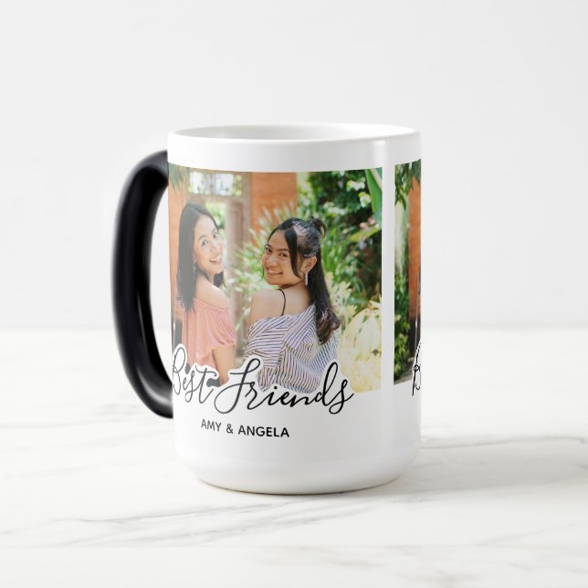 Custom Best Friends Foto Verwandlungstasse (Vorderseite Links)