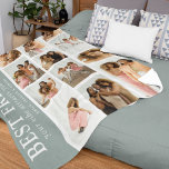 Custom Best Friends Gift Trendy Modern Photo Grid Fleecedecke<br><div class="desc">Create your own best friend fleece blanket using this trendy modern photo grid template. Simply add 12 of your favorite pictures of you and your besties, customize the name/s and BFF quote, which currently reads 'your vibe attracts your tribe'. All colors and text can be customized to make this snuggle...</div>